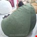 بین بگ الیافی مدل گلابی سایز ۱۳۰ با پارچه مخمل مبلی سبز