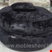 بین بگ الیافی گرد سایز ۱۴۰ با پارچه خز سوپرسافت رنگ مشکی