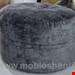بین بگ الیافی گرد سایز ۱۲۰ با پارچه تدی مبلی رنگ طوسی