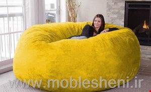 بین بگ دونفره گرد باپارچه مخمل ضخیم 