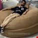 بین بگ الیافی گرددونفره  سایز ۱۸۰ با پارچه مخمل مبلی رنگ قهوه ای