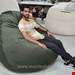 بین بگ الیافی مدل گلابی سایز ۱۳۰ با پارچه مخمل مبلی