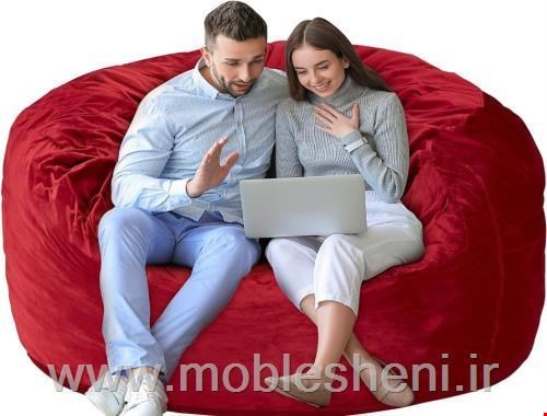 بین بگ مدل استوانه بزرگ باروکش مخمل 