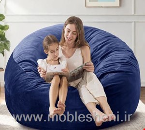 بین بگ تک‌نفره بزرگ گرد باپارچه مخمل 