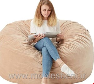 خرید مبل شنی یونولیتی، مخمل کرمی 