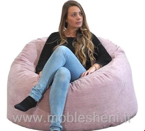 مبل شنی راحتی تک‌نفره صورتی 019