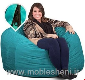 مبل شنی گردوبزرگ تکنفره بزرگسال،مخملی،یونولیتی،دارای آسترداخلی،رنگ سبزآبی 