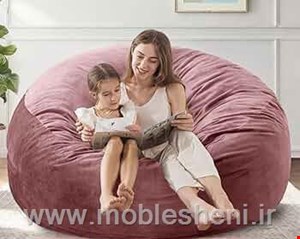 مبل شنی مدل استوانه باروکش مخملی 