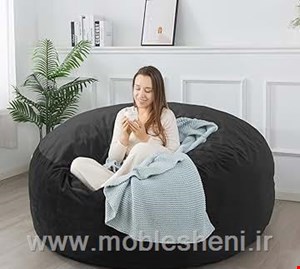 مبل شنی استوانه‌ای تک‌نفره بزرگ مخملی 