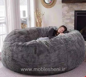 مبل شنی دو نفره حوله ای طوسی تیره کد099