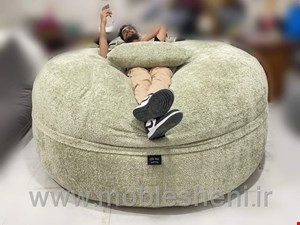 بین بگ الیافی سایز ۱۸۰ با پارچه تدی خارجی (دو نفره)