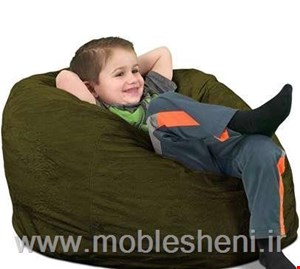 بین بگ یونولیتی کودک ونوجوان با روکش مخمل سبز تیره 
