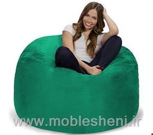 بین بگ تک‌نفره گرد باروکش مخمل ضخیم 