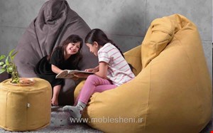 بین بگ طرح هپی چیر بزرگ باپارچه مخملی 