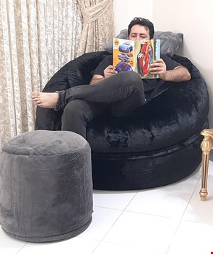 بین بگ تک نفرهEssizسایز ۱۲۰×80 با خز سوپرسافت ترک