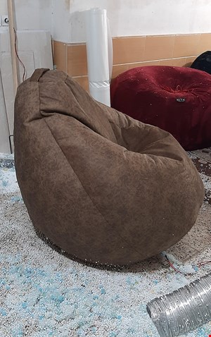 بین بگ گلابی چرم پارچه آب گریز بزورگ سال تحمل وزن ۱۵۰ کیلو